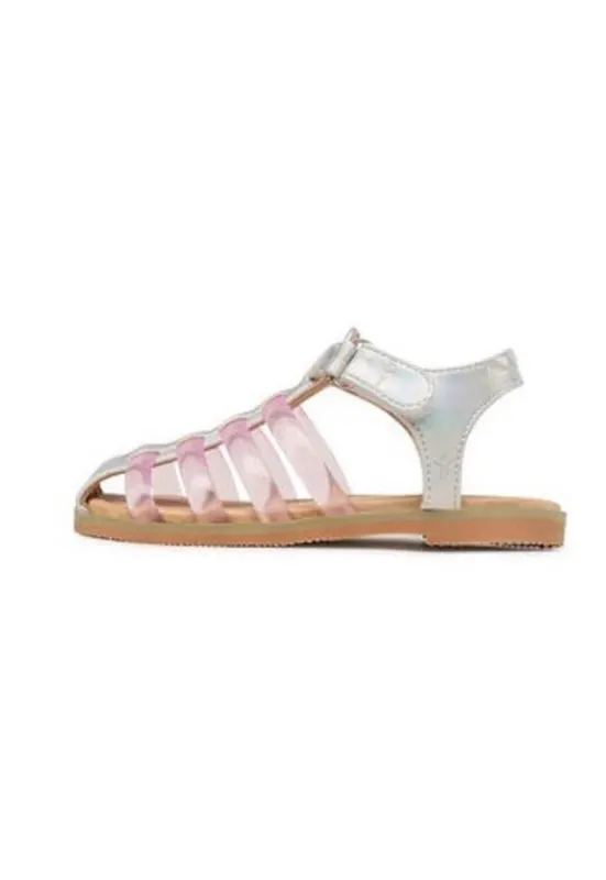Sandale fete 302545070 - Piele naturala - Argintiu - Argintiu