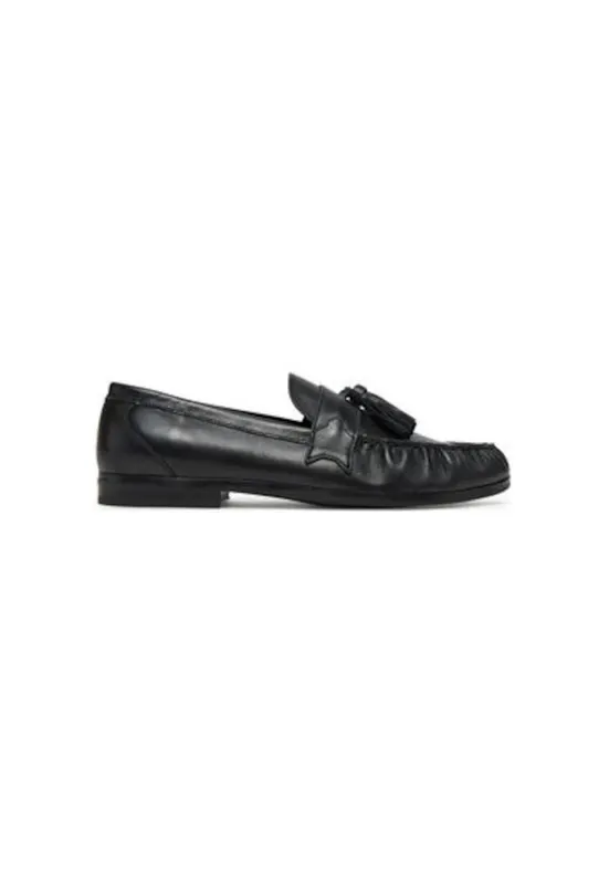 Mocasini barbati LIDO - Piele naturala - Negru - Negru
