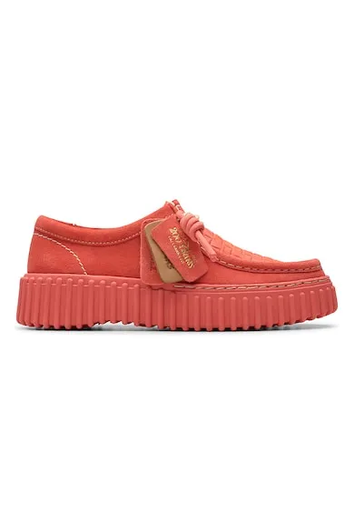 Mocasini de piele intoarsa Torhill - Coral