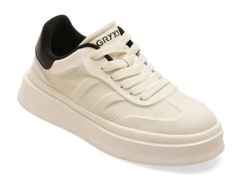 Pantofi sport albi, Y2001, din piele naturala