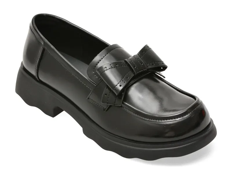 Mocasini negri, 61259, din piele naturala