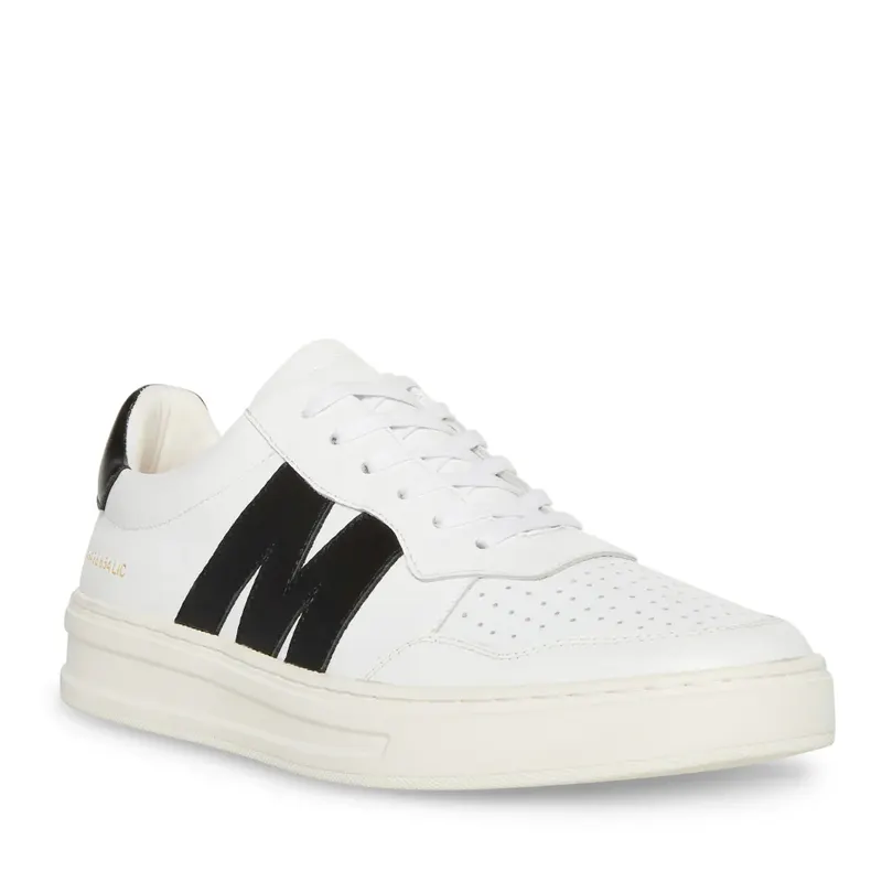 Sneakers bărbați Steve Madden Markouse albi din piele 1477BPMARKOUSEA — imaginea 2