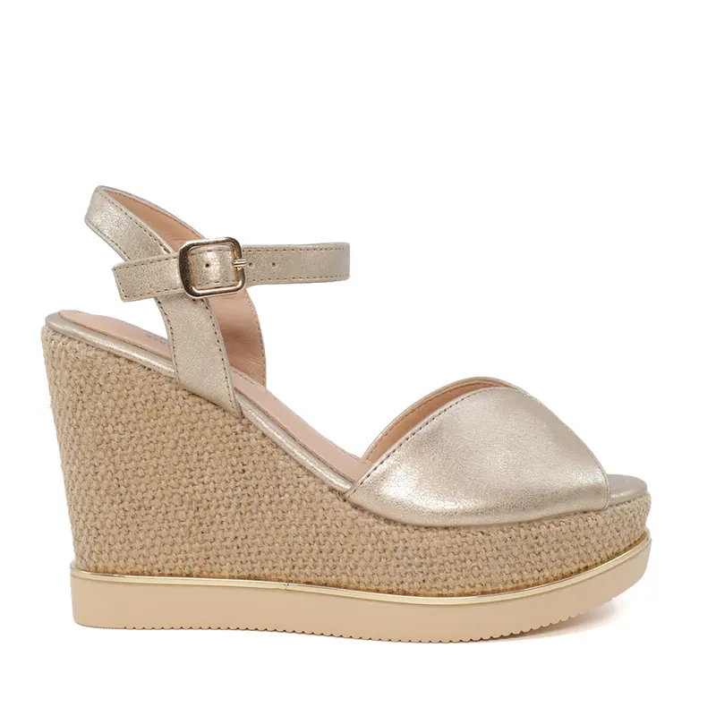 Sandale femei Solo Donna aurii cu platformă 2549ds6616au