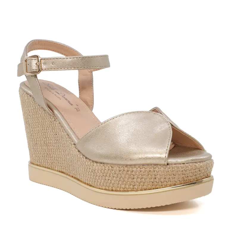 Sandale femei Solo Donna aurii cu platformă 2549ds6616au — imaginea 2