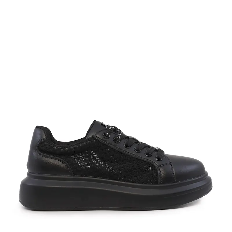 Sneakers perforați femei Luca di Gioia tnegri din piele și material textil 3841DPF296N