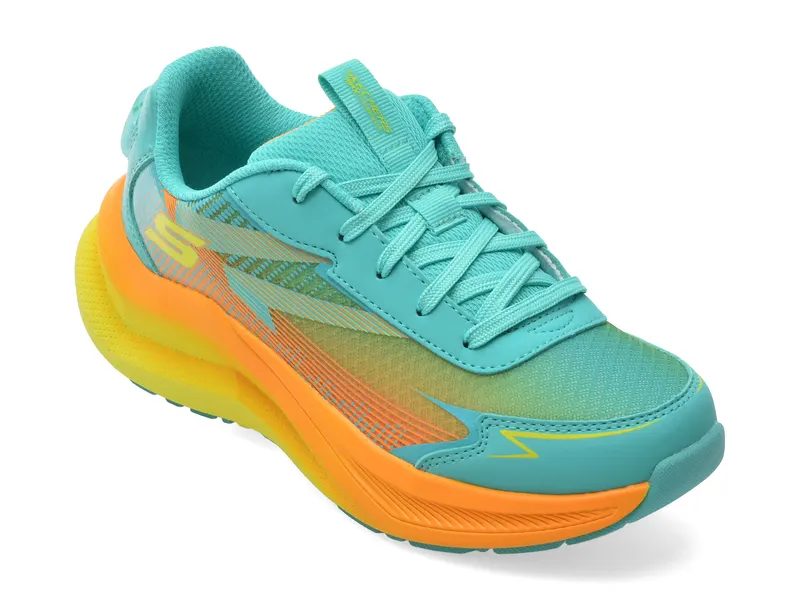 Pantofi sport SKECHERS verzi, MAX CUSHIONING ASCENDER, din material textil