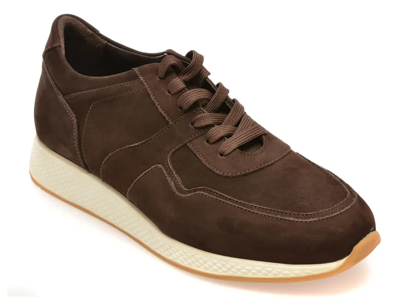 Pantofi sport RELAX maro, 8129B, din piele intoarsa