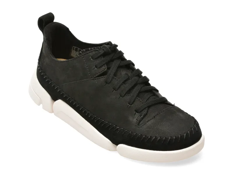 Pantofi sport CLARKS negri, TRIGENIC 2 FLEX, din nabuc