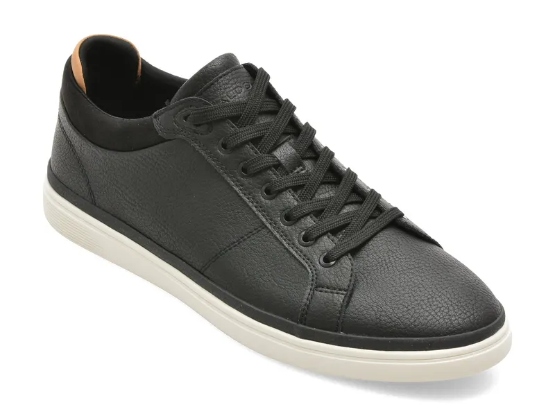 Pantofi sport negri, FINESPEC 001, din piele ecologica