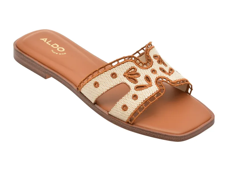 Papuci bej, ITSANDAL 101, din material textil