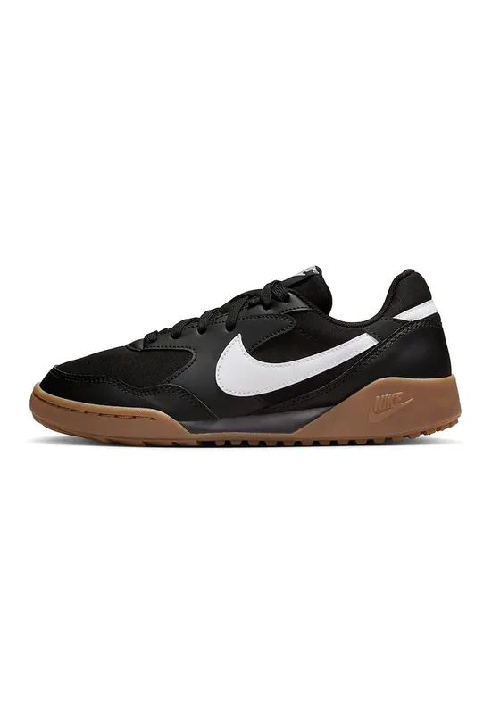 Pantofi sport din material textil cu garnituri de piele ecologica - Alb/Negru