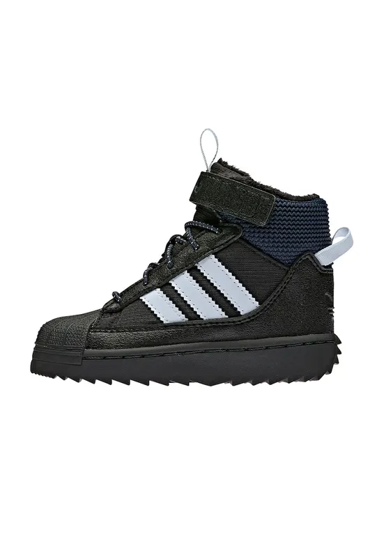 Pantofi sport high-top cu velcro Superstar Winter Trek - Negru