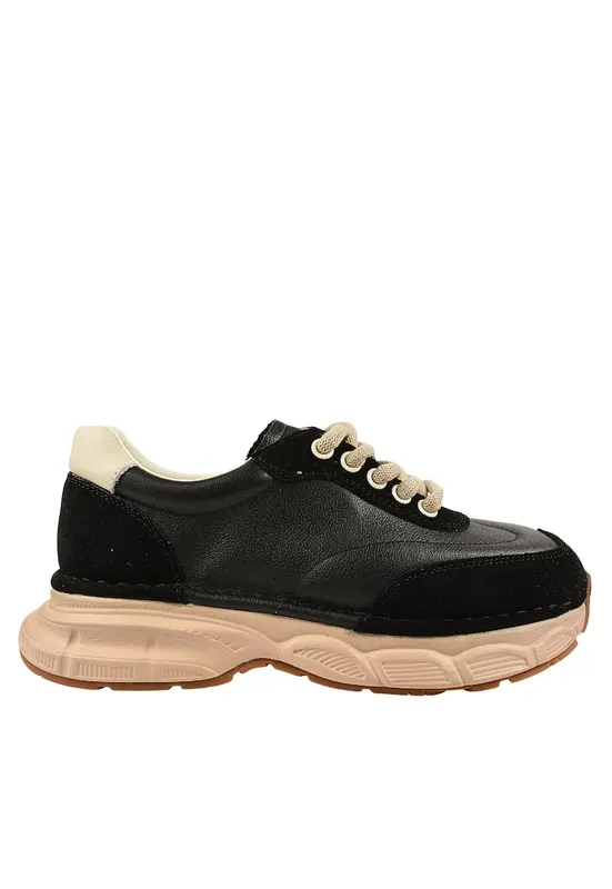 Pantofi dama - KM 5502-negru - piele naturala - Negru