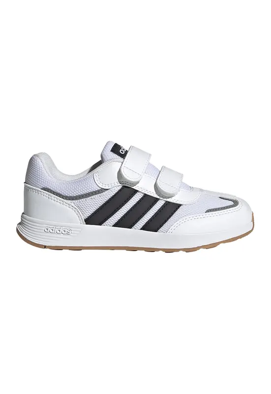 Pantofi sport Tensaur din piele ecologica si plasa - cu velcro - Alb/Negru