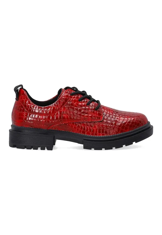 Pantofi casual cu aspect de piele din crocodil