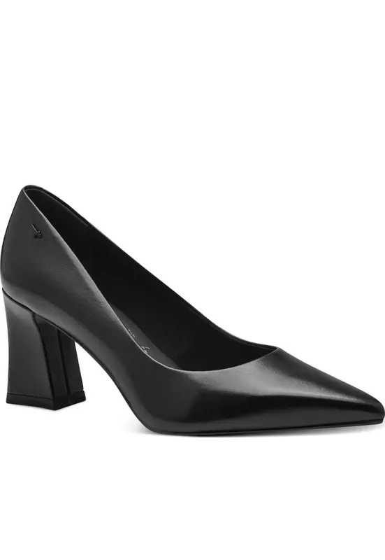 Pantofi dama - tocuri inalte - elegant - negru - piele naturala -