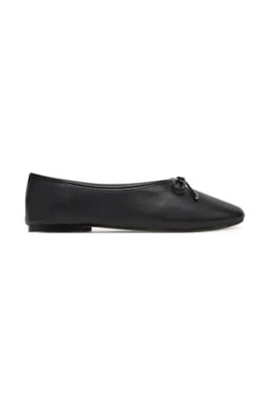 Balerini dama - piele naturala - negru