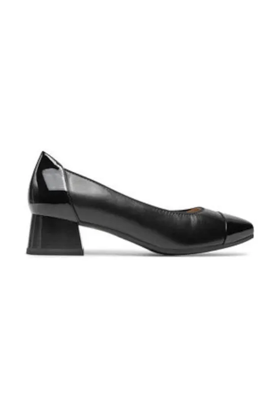 Pantofi cu toc de dama - 305062802 - piele naturala - negru