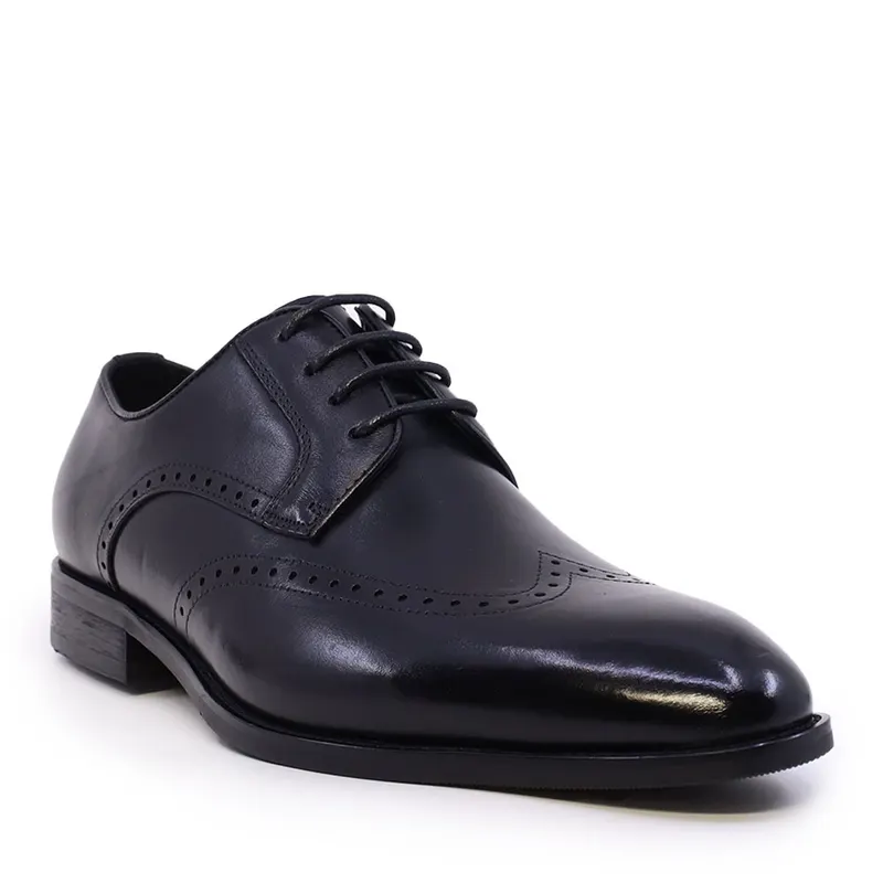 Pantofi derby bărbați Luca di Gioia negri din piele 2931BP0813N — imaginea 2