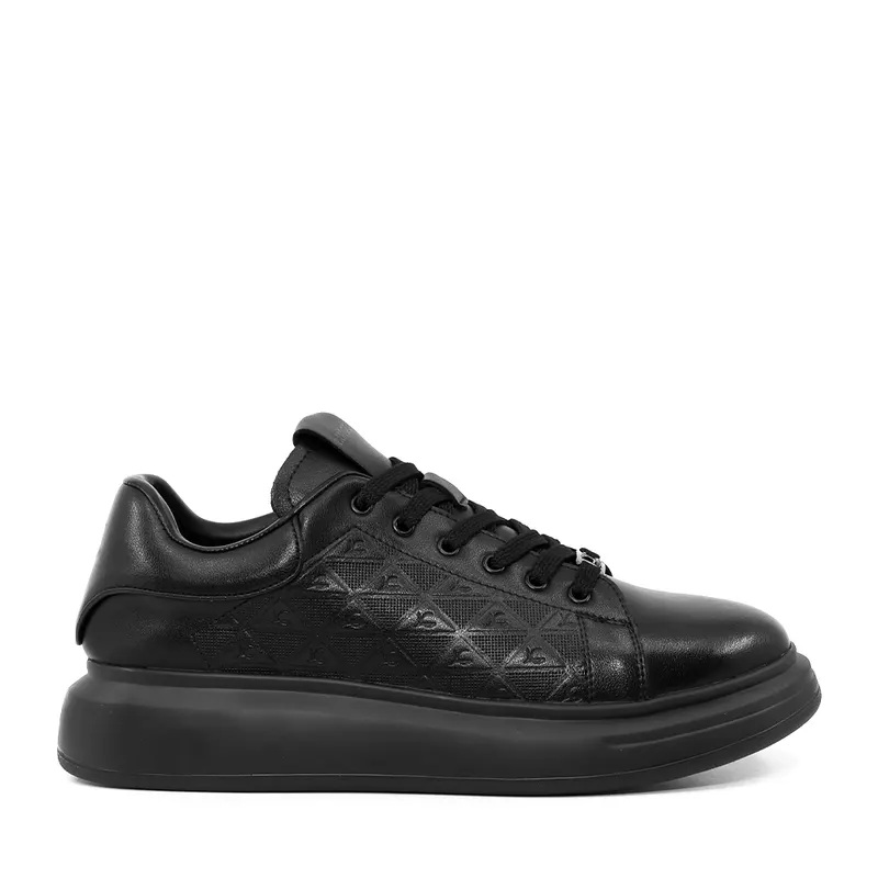 Sneakers bărbați Luca di Gioia negri din piele 3912bp853n