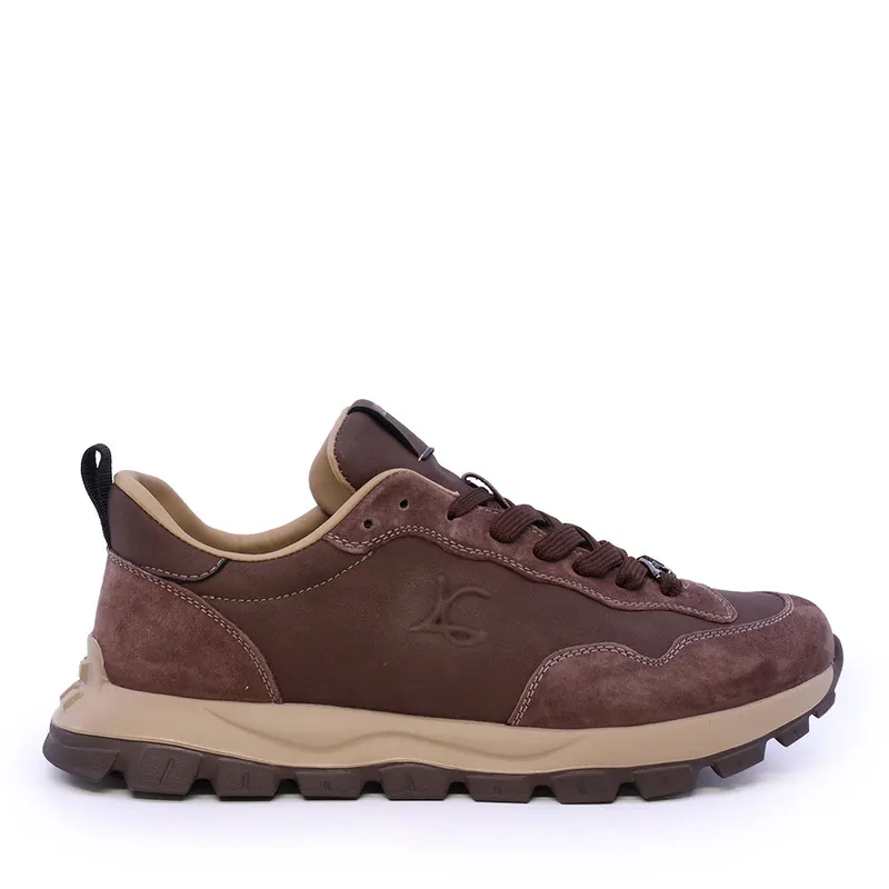 Sneakers bărbați Luca di Gioia maro din piele 3912BP033VM