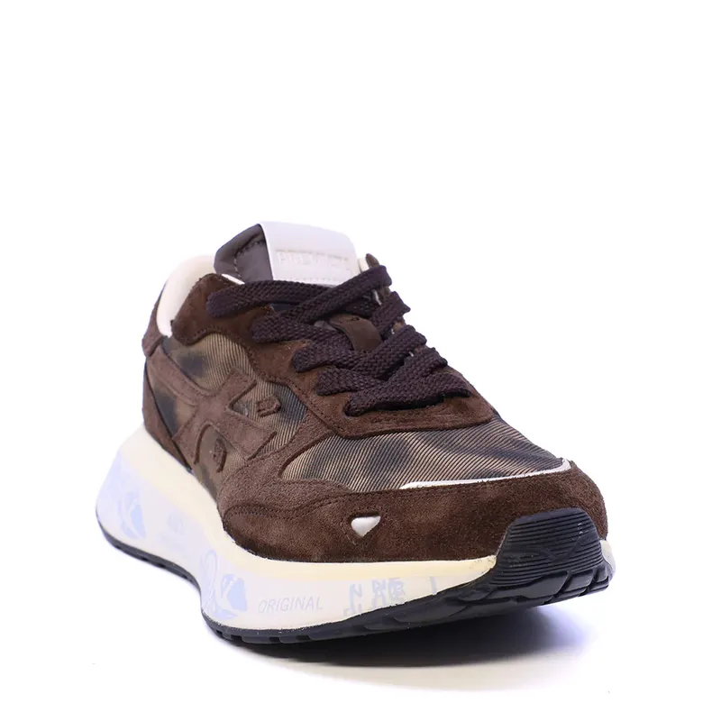 Sneakers femei Premiata Lauryn maro din piele și textil 1692DP8548M — imaginea 2