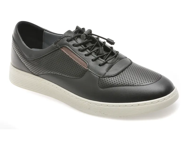 Pantofi sport BITE THE BULLET negri, OY2080, din piele naturala