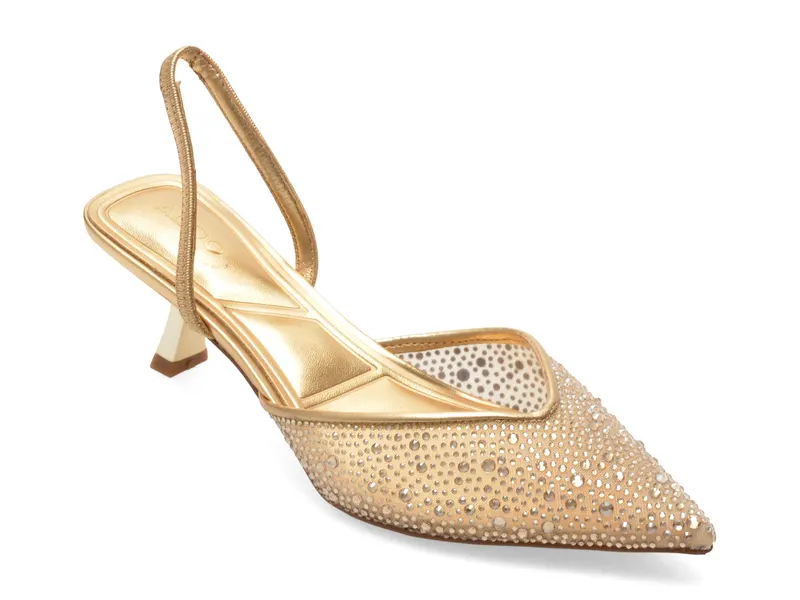Pantofi eleganti ALDO aurii, CALRESA 710, din material textil