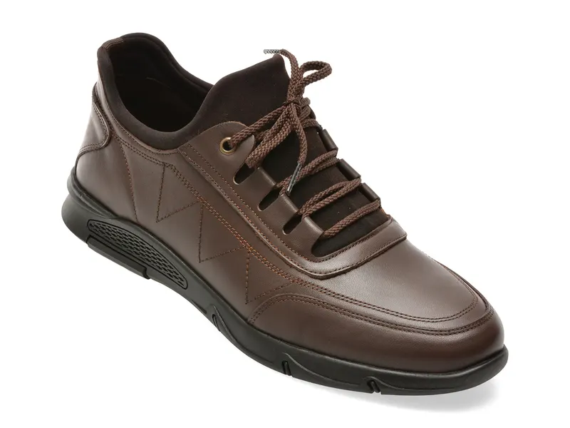 Pantofi sport BITE THE BULLET maro, R114, din piele naturala