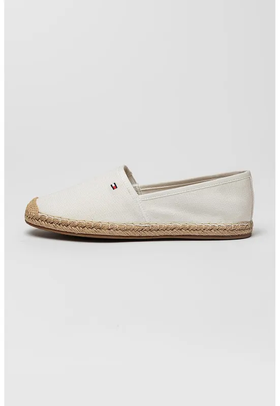 Espadrile cu detaliu logo - Alb murdar