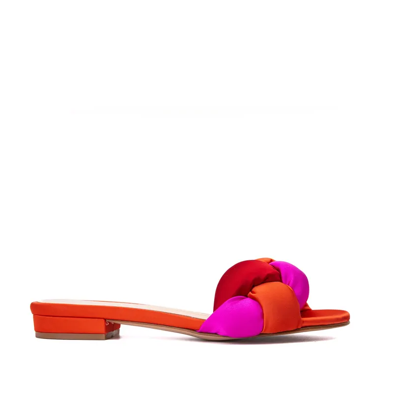Papuci Adele Satin, Multicolor - 42 / 6 cm - Gros