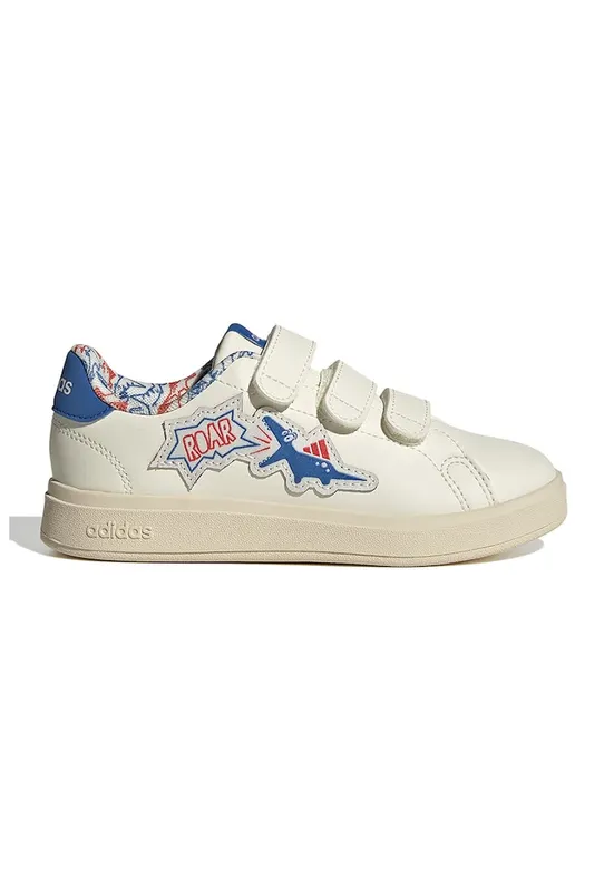 Pantofi sport de piele ecologica cu velcro Advantage 2.0 - Albastru royal/Alb murdar