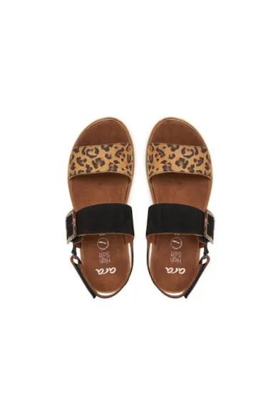 Sandale dama - 12-21003-17 - Piele naturala - 36 EU - Maro/Negru - Negru/Maro