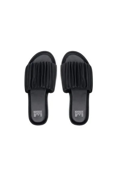 Slapi dama - 85046-D - Piele naturala - Negru - Negru