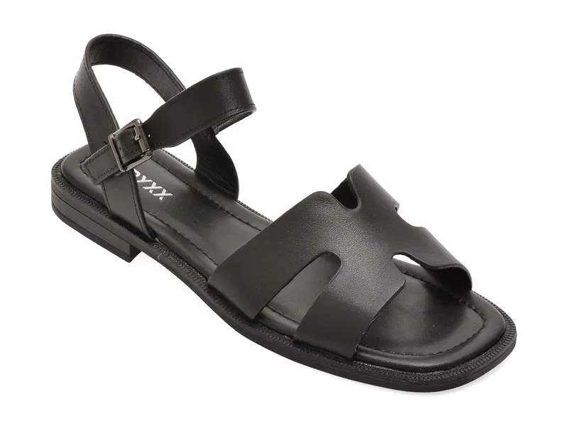 Sandale negre, 1352C25, din piele naturala