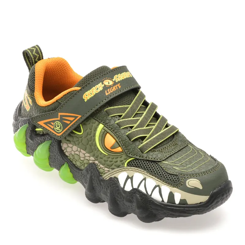 Pantofi sport băieți Skechers Skech-o-Saurus Lights verzi 1961MP400121LV — imaginea 2