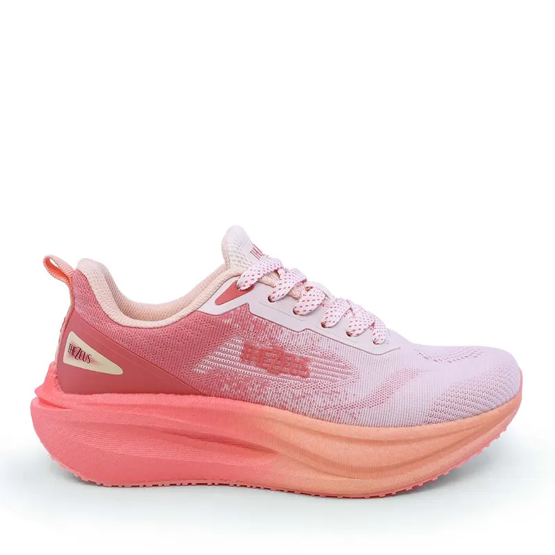 Sneakers ultraușori femei Thezeus bej cu portocaliu din textil 3761DPS25623PO
