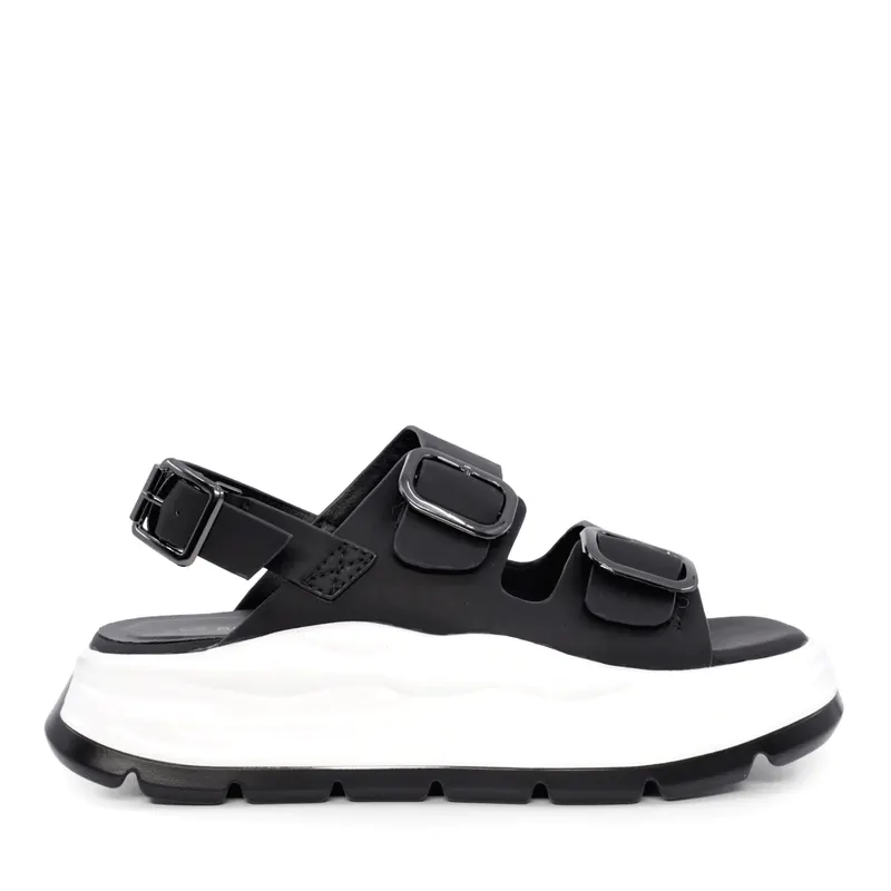 Sandale femei negre din piele 1277DS3827N