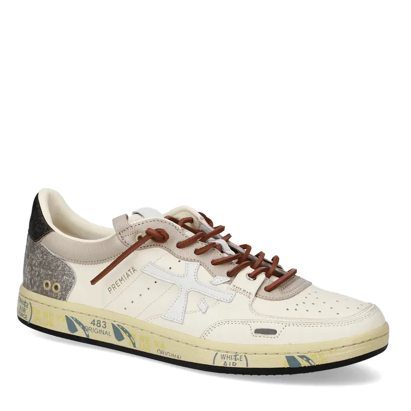 Sneakers bărbați Premiata BSKT Clay bej din piele 1691BP8163BE — imaginea 2