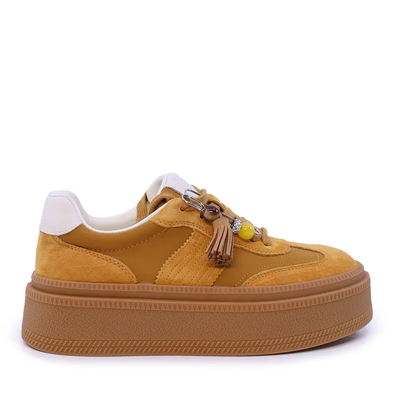 Sneakers femei Enzo Bertini galbeni din piele 2132DP092VG