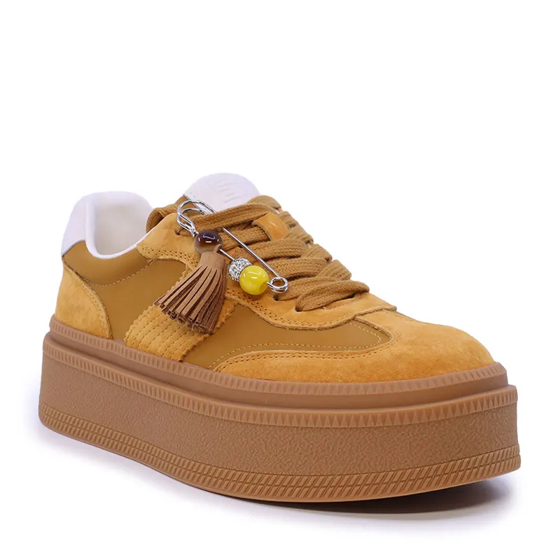 Sneakers femei Enzo Bertini galbeni din piele 2132DP092VG — imaginea 2
