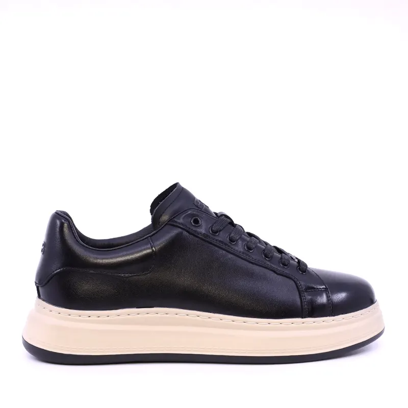Sneakers ușori bărbați Enzo Bertini negri din piele 3662BP121N