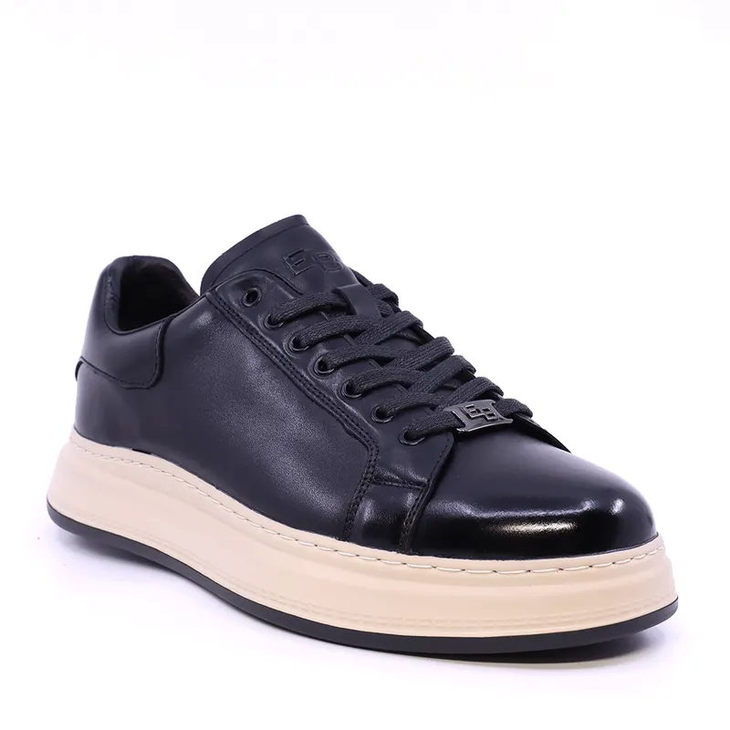 Sneakers ușori bărbați Enzo Bertini negri din piele 3662BP121N — imaginea 2