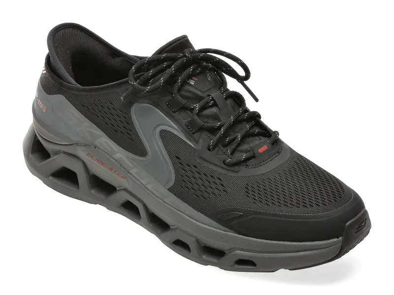 Pantofi sport SKECHERS negri, GLIDE-STEP ALTUS, din material textil