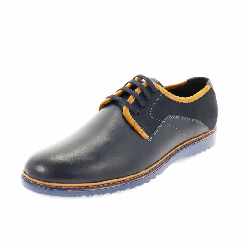 Pantofi Piele Naturala Covi Star 60 BL Albastru Box