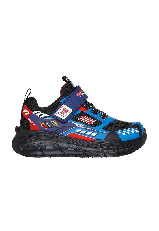 Pantofi sport cu velcro Skech Tracks - Negru/Albastru