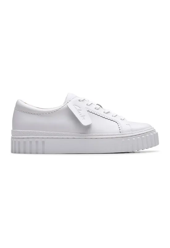 Pantofi sport de piele intoarsa cu model uni - Alb optic