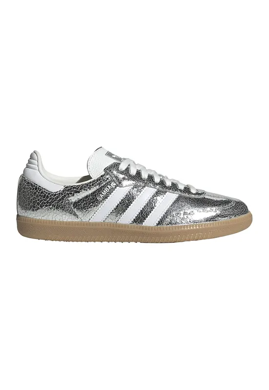 Pantofi sport din piele Samba OG - Alb/Argintiu