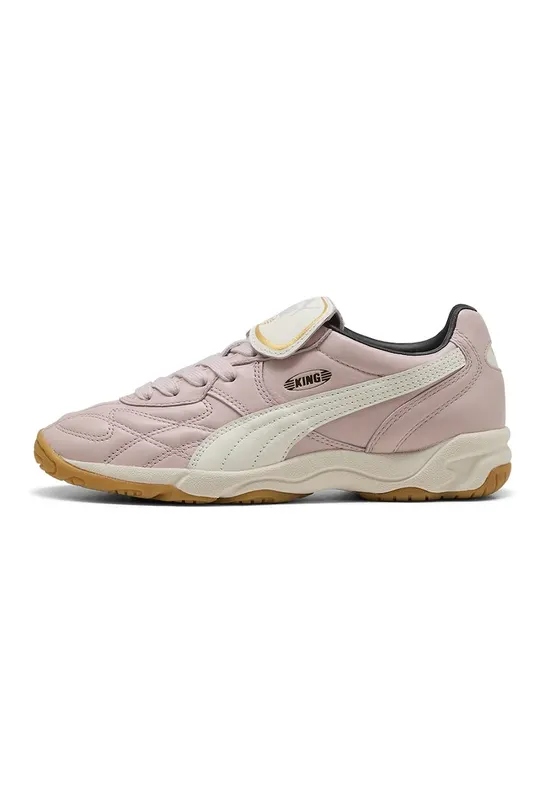 Pantofi sport King de piele cu logo - Roz prafuit