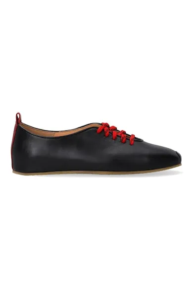 Pantofi sport din piele naturala cu sireturi contrastante